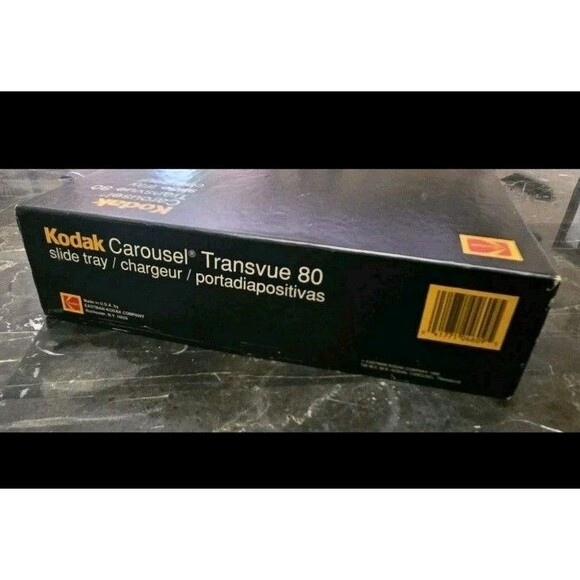 Vintage Kodak Carousel Transvue 80 Slide Tray with Original Box Black For Slides - Picture 5 of 16